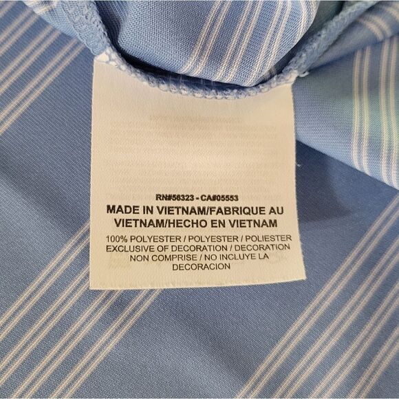 Nike Men's Blue Stripe Golf Sport Dri-FIT® Polo - Picture 10 of 13